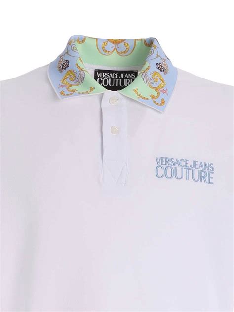 versace jeans polo bianca|versace jeans couture polo shirts.